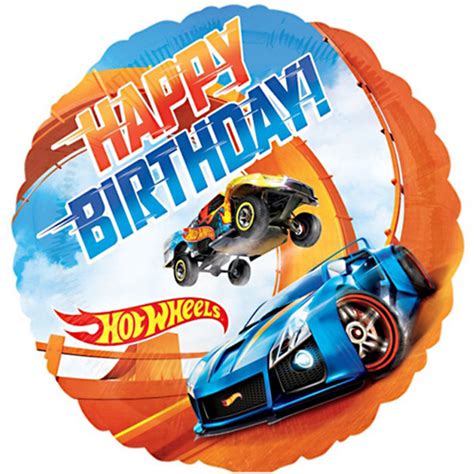 Hot Wheels Happy Birthday Foil Balloon