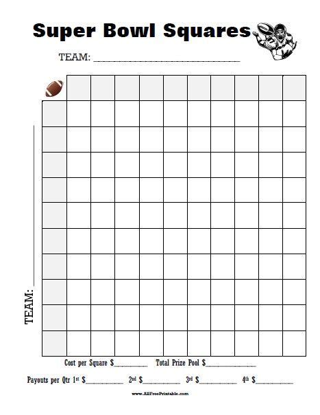 Template Free Printable Football Squares Pdf Get Your Hands On