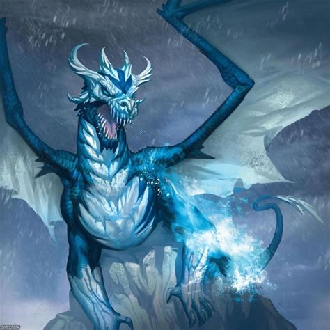 Snow Ice And Frost Dragons Ice Dragon Fairy Dragon Fantasy Dragon