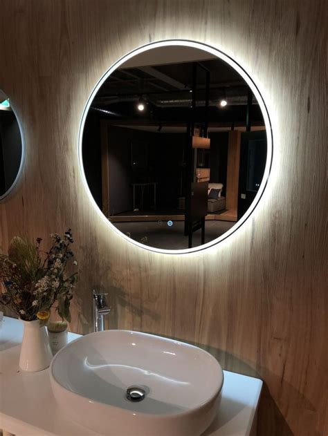 Round Mirrors Plus Backlit Bathroom Mirror Lights Bathroom Mirror Bathroom Light Fixtures