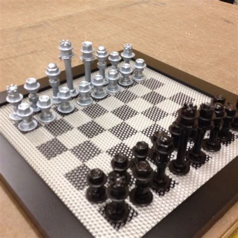 Diy Chess Set Nuts Bolts Do It Yourself