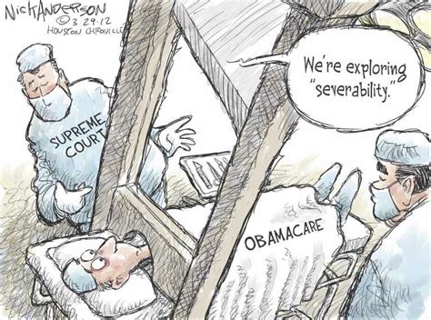 political cartoon on supreme court to rule on health law by nick anderson houston chronicle