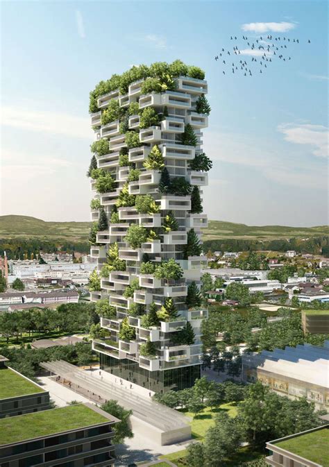 384ft Tall Apartment Tower To Be Worlds First Vertical Evergreen Forest
