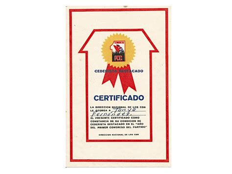Certificados Familia Destacada Y Cederista Destacado Cuba Material