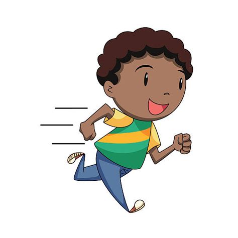 Royalty Free Cartoon Of Children Running Race Clip Art Vector Images