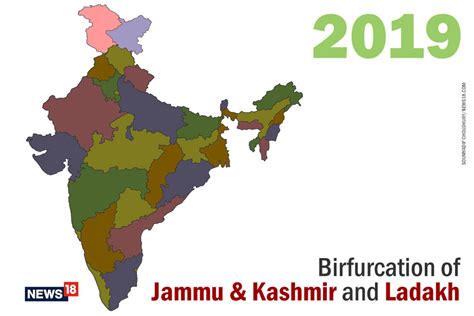 Bifurcation Of Jammu And Kashmir How The Map Of India Has Changed Since