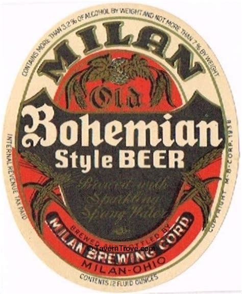 Item 2905 1938 Old Bohemian Style Beer Label Oh74 14