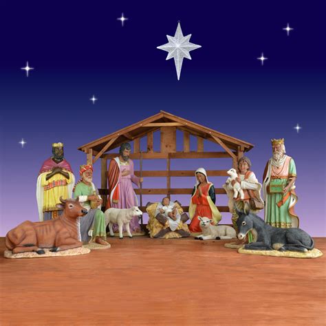 African American Life Size Nativity Set 12 Pieces
