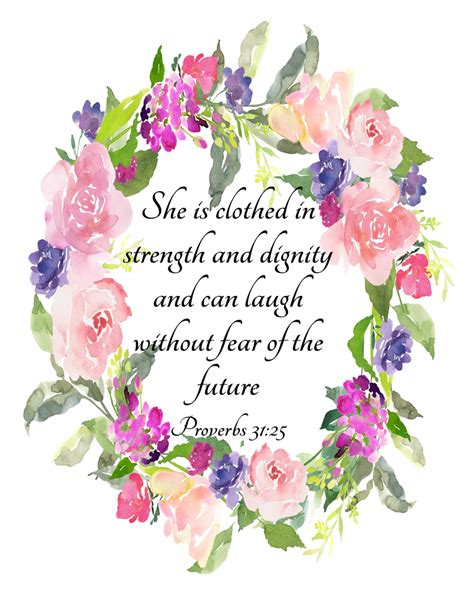 Proverbs 3125 She Is Clothed In Strength And Dignity Etsy In 2021