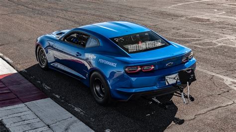 Chevrolet Ecopo Camaro Pops An Electric Wheelie On Its First Pass