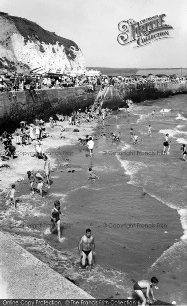 Photo Of Newhaven The Beach And Cliffs C1965