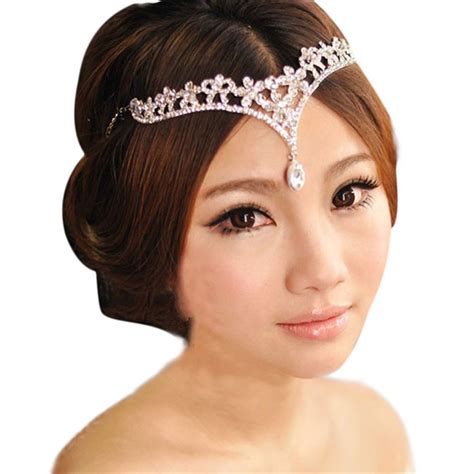 Buy 2017 Bride Crown Forehead Decorative Crystal