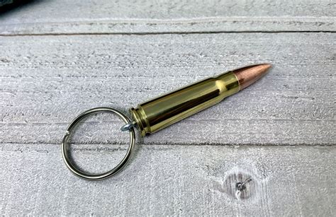 Ak 47 Brass Bullet Keychain Bullet Keychain Bullet Key Ring Etsy