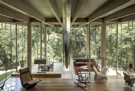 This Glass House In A Brazilian Forest Was Built For Reading And Thinking Glass House Forest