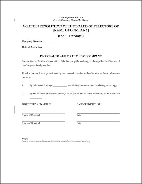 Corporate Resolution Authorized Signers Template Template 1 Resume