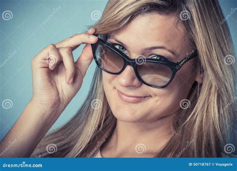 Blonde Girl In Sunglasses Stock Image Image Of Closeup 50718767