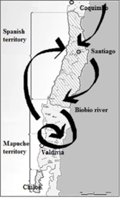 Mapuche Territory From 1598 To 1883 Included All Lands South Of Those
