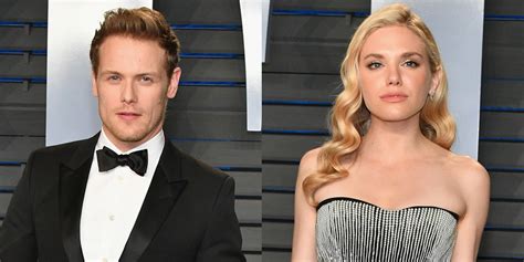 sam heughan attends oscars after party with girlfriend mackenzie mauzy 2018 oscars parties