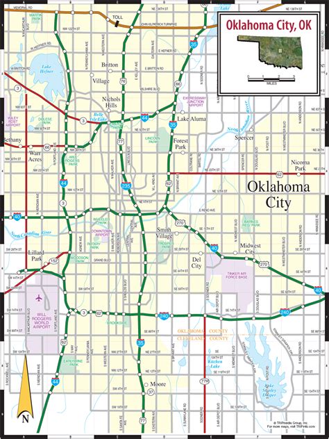 Oklahoma City Road Map