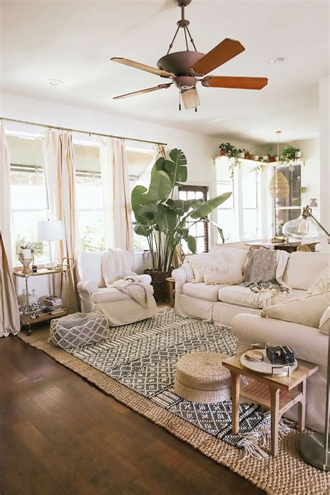 This Open Concept Space Has Perfected The Art Of Boho Living Room Decor