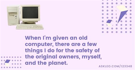Maybe you would like to learn more about one of these? What to Do With an Old Computer You've Been Given - What I ...