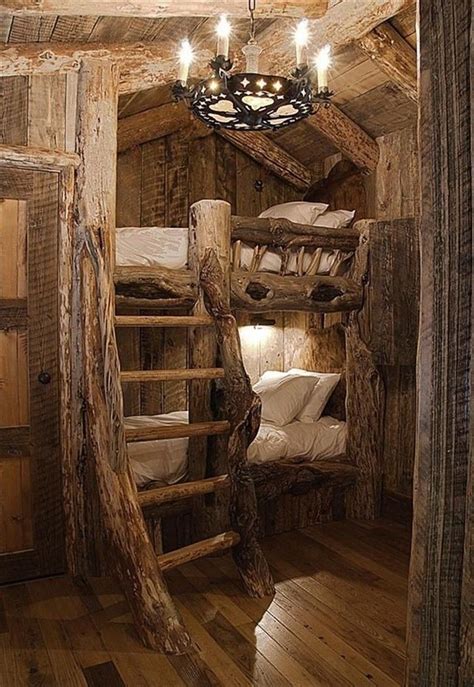 45 Cute House Design With Bunk Beds Rustic Bunk Beds Log Homes