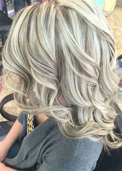 Trendy Hair Color Cool Blonde With Lowlights Platinum