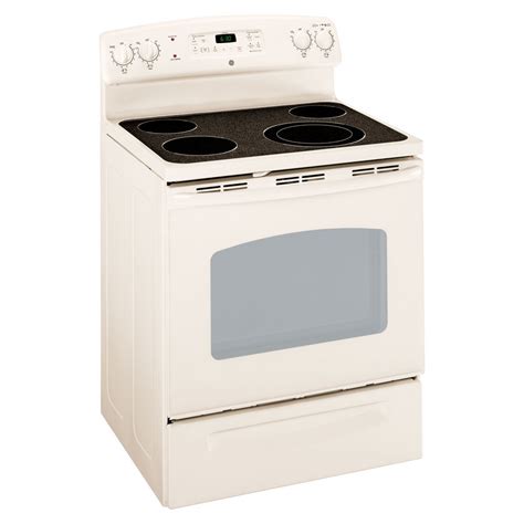 Ge 30 Inch Smooth Surface Freestanding Electric Range Color Bisque