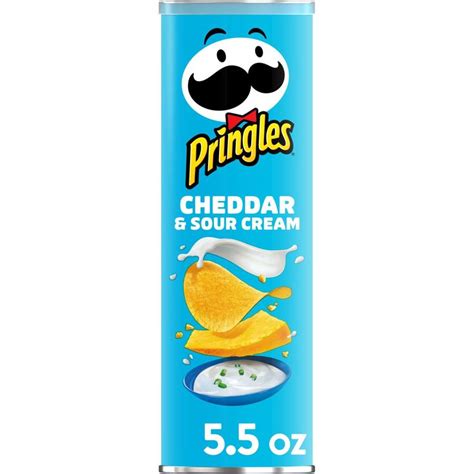 Pringles Potato Crisps Cheddar And Sour Cream 55 Oz Sour Cream