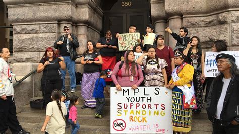 Demonstrators Echo Nd Pipeline Protest At Minneapolis City Hall Mpr