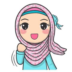 Gamis katun jepang naura piqie pink fanta pusat jilbab sumber : Flower Hijab : Daily Talk - Stiker LINE | LINE STORE