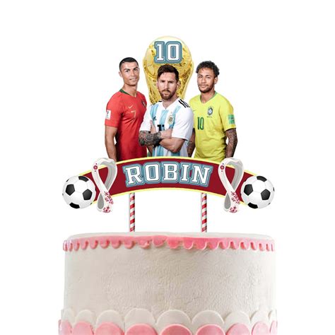 Digital Messi Cake Topper Neymar Cake Topper Ronaldo Cake Etsy De