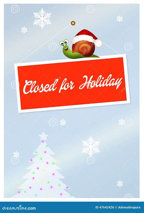 Closed For Holidays Stock Illustration Illustration Of Celebration