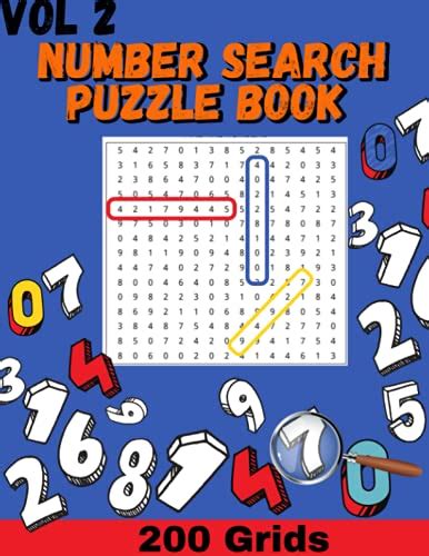 Number Search Puzzle Book 200 Number Search Puzzle Grids For Adults