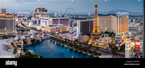 Panorama Of The Las Vegas Skyline Stock Photo Alamy