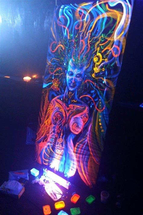 Psychedelic Blacklight Painting Open Your Mind Psy Art Art