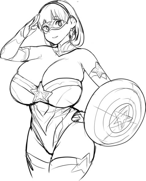 Rule 34 Big Breasts Captain America Cosplay Errorkazoo Female Huge