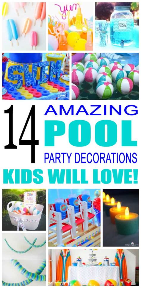 From jellyfish lanterns and snowcone cupcakes to pool water. Pool Birthday Party Decorations