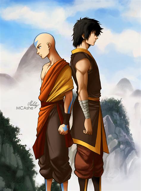 Aang And Zuko Fanart By Mcashe On Deviantart