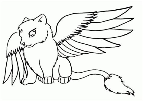 Cat Dragon Cats And Kittens Free Printable Coloring Page Animal