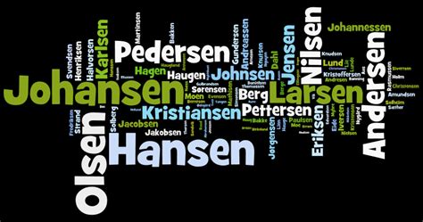Common Surnames In Norway 2005 Behind The Name