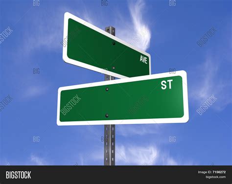 Blank Street Signs Image And Photo Bigstock