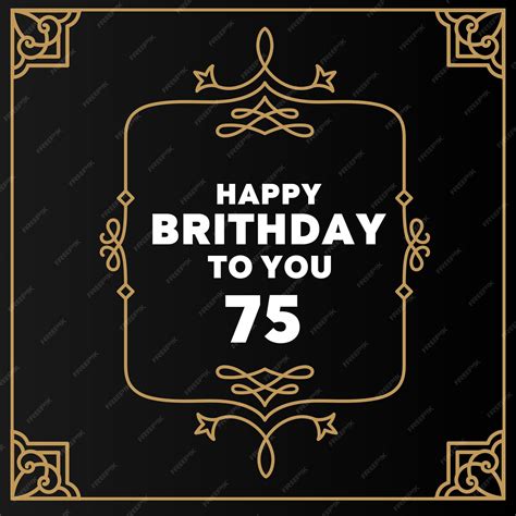 Feliz 75 Cumpleaños Diseño De Lujo Moderno Para Tarjetas De Felicitación Tarjeta De Cumpleaños