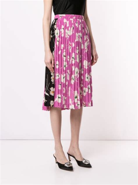 Nº21 Floral Print Pleated Skirt Farfetch