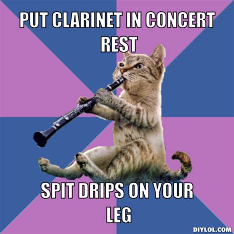 Clarinet Cat Amirite Clarinet Band Jokes Band Nerd