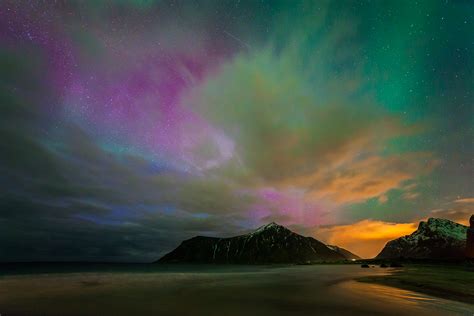 Wallpaper Longexposure Mountains Beach Colors Norway Clouds