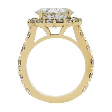 18k Yellow Gold 351ct Gia Certified Diamond Engagement Ring