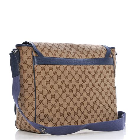 Gucci Monogram Convertible Diaper Bag Blue 288542 Fashionphile