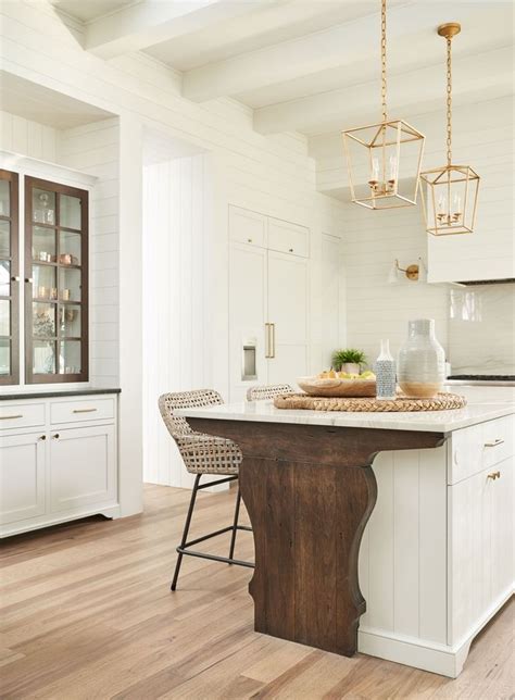 Benjamin Moore Pure White Kitchen With Wooden Accents This Kitchen Is