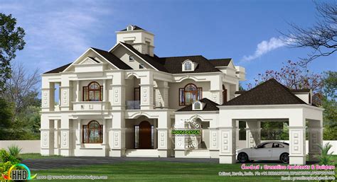 5 Bedroom Luxury Colonial Home 3150 Sq Ft Kerala Home